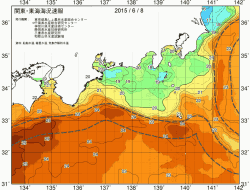 関東・東海海況速報/広域(2015/06/08)