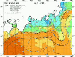関東・東海海況速報/広域(2015/06/22)