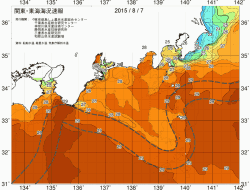 関東・東海海況速報/広域(2015/08/07)