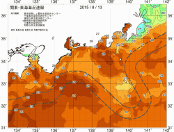 関東・東海海況速報/広域(2015/08/13)