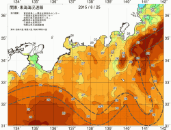 関東・東海海況速報/広域(2015/08/25)