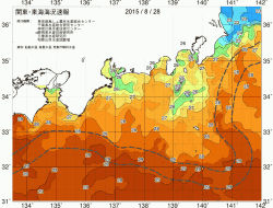 関東・東海海況速報/広域(2015/08/28)