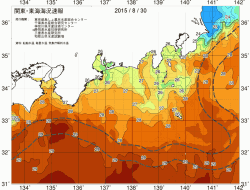 関東・東海海況速報/広域(2015/08/30)