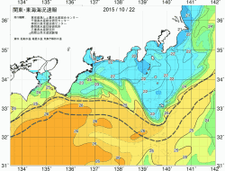 関東・東海海況速報/広域(2015/10/22)