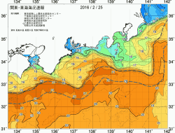 関東・東海海況速報/広域(2016/02/25)