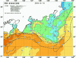 関東・東海海況速報/広域(2016/06/13)