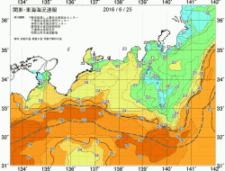 関東・東海海況速報/広域(2016/06/25)