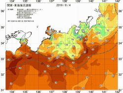 関東・東海海況速報/広域(2016/08/04)