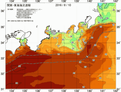 関東・東海海況速報/広域(2016/08/10)