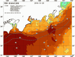 関東・東海海況速報/広域(2016/08/20)