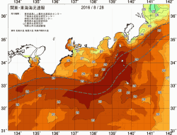 関東・東海海況速報/広域(2016/08/28)