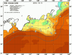 関東・東海海況速報/広域(2016/10/05)