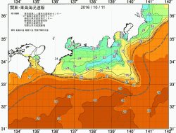 関東・東海海況速報/広域(2016/10/11)