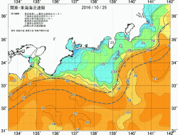 関東・東海海況速報/広域(2016/10/25)