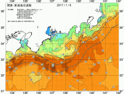 関東・東海海況速報/広域(2017/01/08)