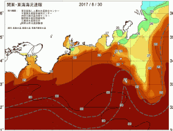 関東・東海海況速報/広域(2017/08/30)