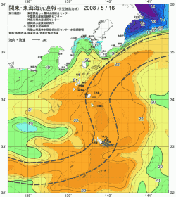 関東・東海海況速報/伊豆諸島海域(2008/05/16)