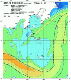 関東・東海海況速報/伊豆諸島海域(2008/06/10)