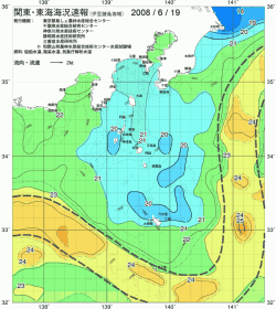 関東・東海海況速報/伊豆諸島海域(2008/06/19)