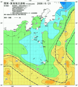 関東・東海海況速報/伊豆諸島海域(2008/06/21)