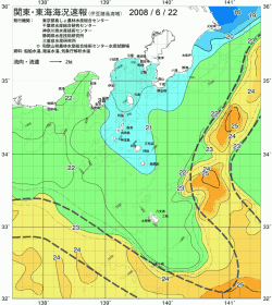 関東・東海海況速報/伊豆諸島海域(2008/06/22)