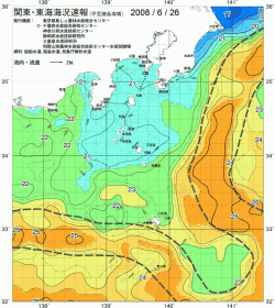 関東・東海海況速報/伊豆諸島海域(2008/06/26)