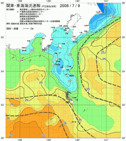 関東・東海海況速報/伊豆諸島海域(2008/07/09)