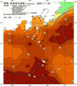 関東・東海海況速報/伊豆諸島海域(2008/07/28)