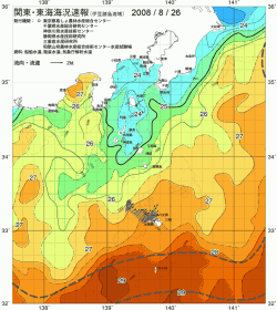関東・東海海況速報/伊豆諸島海域(2008/08/26)