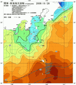 関東・東海海況速報/伊豆諸島海域(2008/08/28)