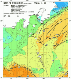 関東・東海海況速報/伊豆諸島海域(2009/01/11)