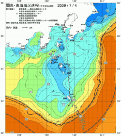 関東・東海海況速報/伊豆諸島海域(2009/07/04)