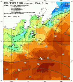 関東・東海海況速報/伊豆諸島海域(2009/08/10)