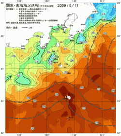 関東・東海海況速報/伊豆諸島海域(2009/08/11)