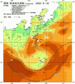 関東・東海海況速報/伊豆諸島海域(2009/08/30)