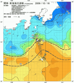 関東・東海海況速報/伊豆諸島海域(2009/10/16)