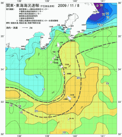 関東・東海海況速報/伊豆諸島海域(2009/11/08)