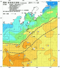 関東・東海海況速報/伊豆諸島海域(2011/01/25)