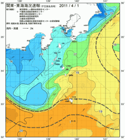 関東・東海海況速報/伊豆諸島海域(2011/04/01)
