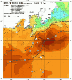 関東・東海海況速報/伊豆諸島海域(2011/07/04)