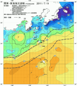関東・東海海況速報/伊豆諸島海域(2011/07/09)