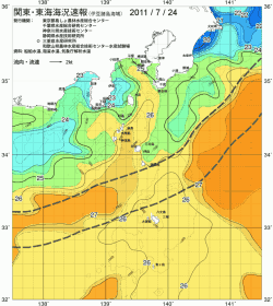 関東・東海海況速報/伊豆諸島海域(2011/07/24)