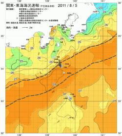 関東・東海海況速報/伊豆諸島海域(2011/08/05)