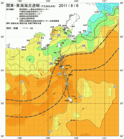 関東・東海海況速報/伊豆諸島海域(2011/08/06)