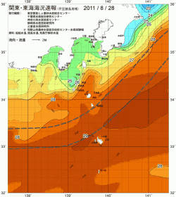 関東・東海海況速報/伊豆諸島海域(2011/08/28)