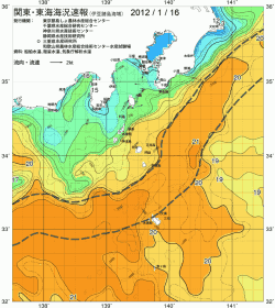 関東・東海海況速報/伊豆諸島海域(2012/01/16)