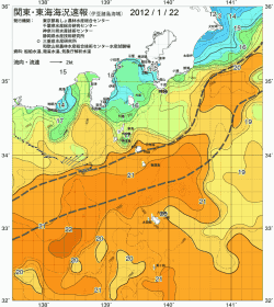 関東・東海海況速報/伊豆諸島海域(2012/01/22)