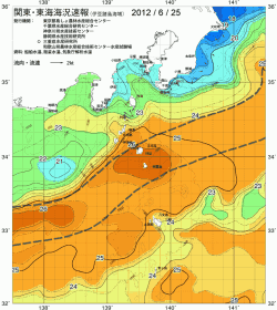 関東・東海海況速報/伊豆諸島海域(2012/06/25)