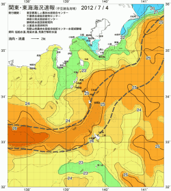 関東・東海海況速報/伊豆諸島海域(2012/07/04)
