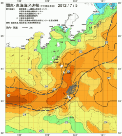 関東・東海海況速報/伊豆諸島海域(2012/07/05)